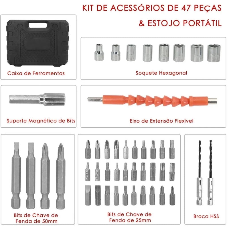 Parafuzadeira Portátil 32Pcs